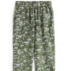 J Crew Collection Jungle cat green silk pants